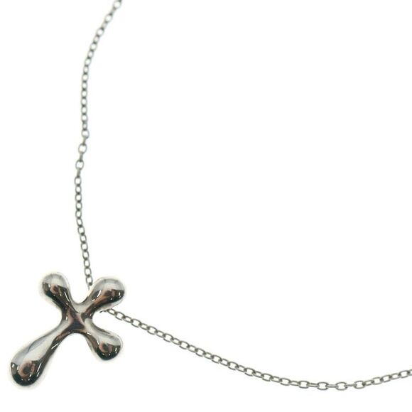 Tiffany & Co Elsa Peretti Small Cross Pendant Necklace In...
